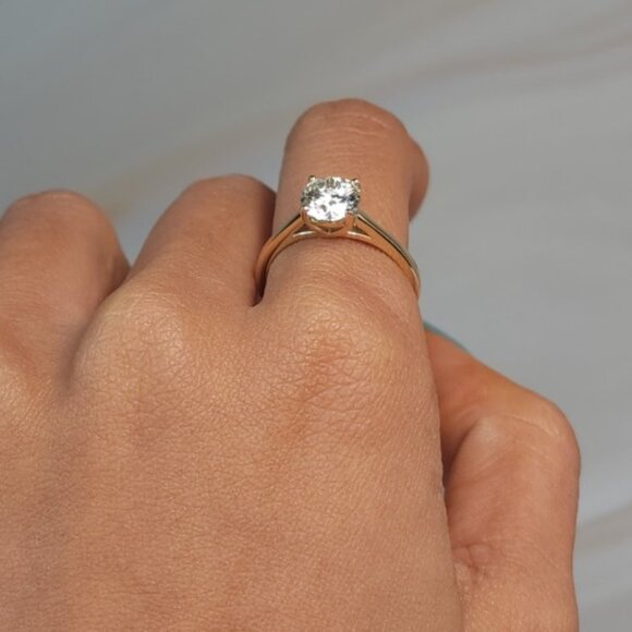 14Kt Gold 1.20 Ct Lab Grown Diamond Ring - Picture 6 of 9